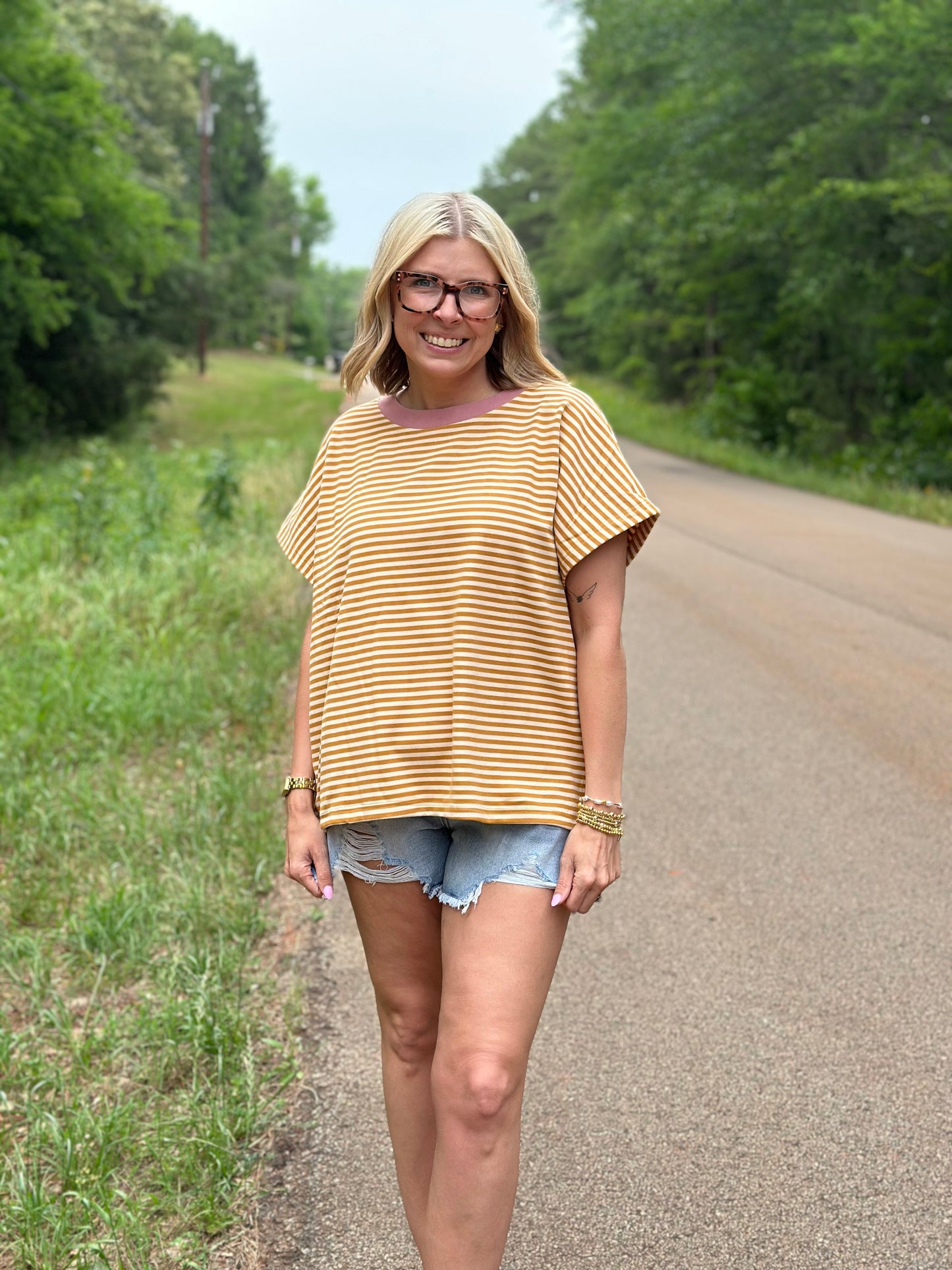 Pink Lemonade Striped Top