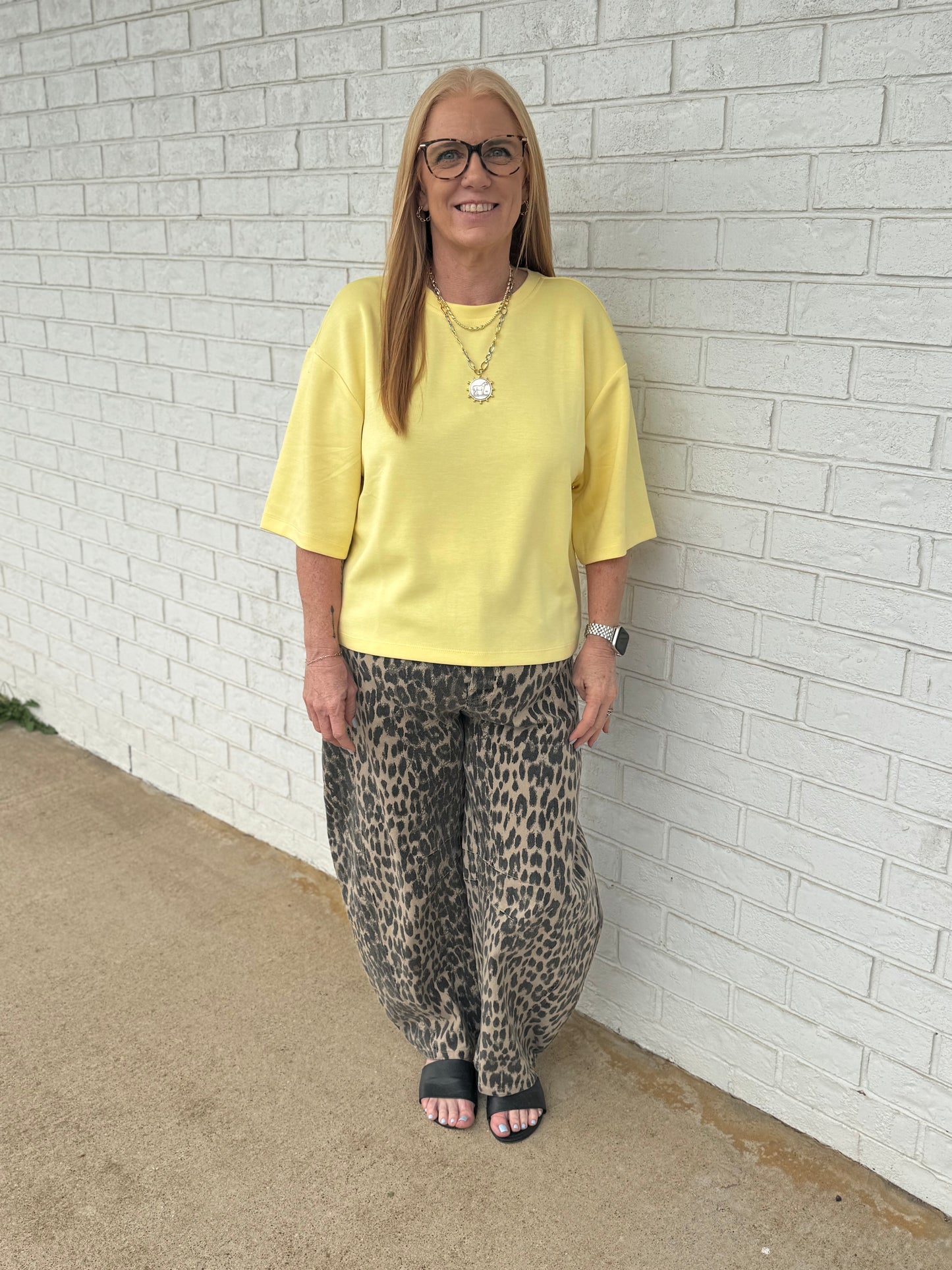 Leopard Barrel Jeans