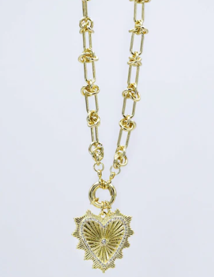 Spike Heart Necklace - J6