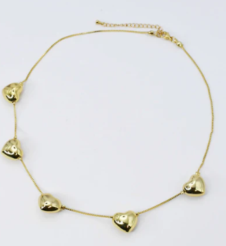 5 Hearts Necklace - P4