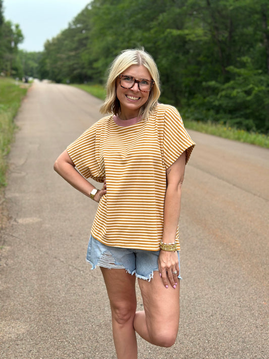 Pink Lemonade Striped Top