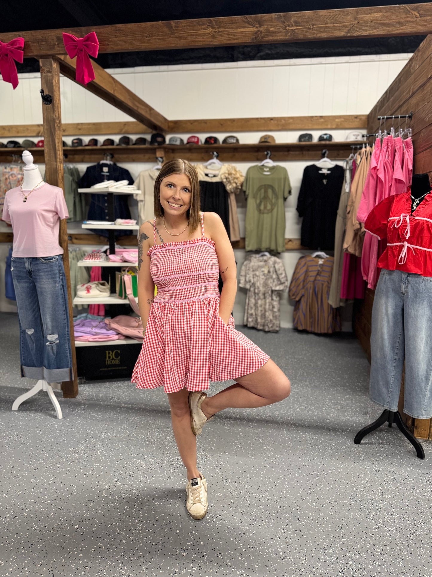 Gingham Romper