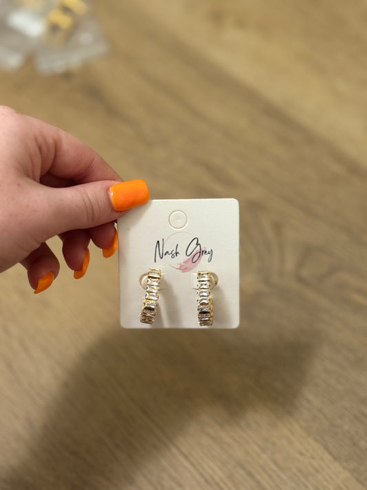 Oval Pave Earrings