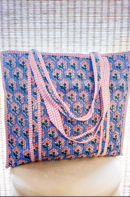 Floral Quilted Tote